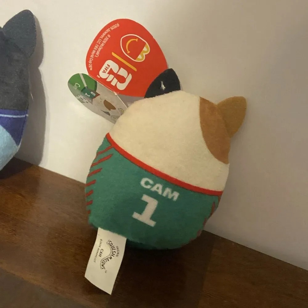 2 McDonald’s Happy Meal Squishmallows FIFA World Cup 2026 Monty Cam NWT